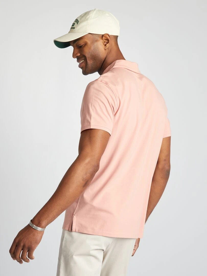Polo stretch slim fit   Rose