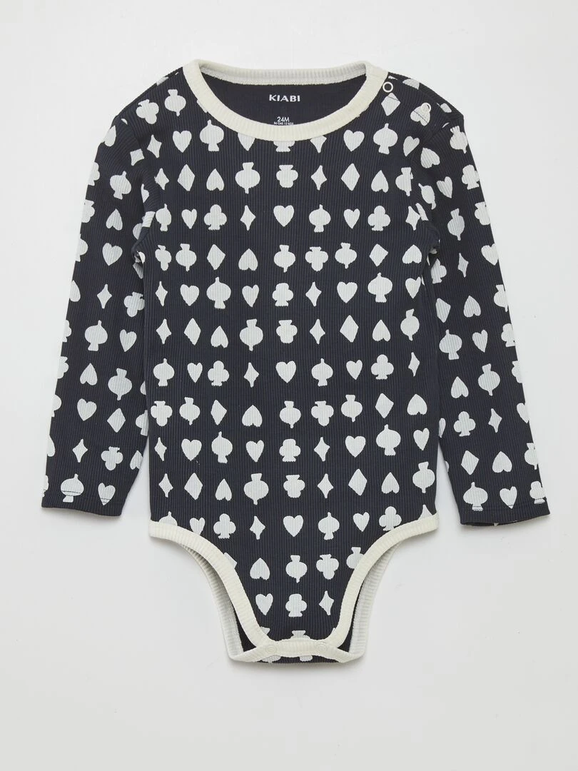 Body côtelé X Little Bad Wolf Mixte Noir/blanc