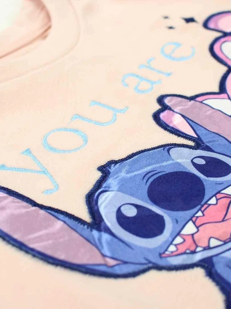 Disney   Pyjama fille imprimé Lilo Et Stitch en coton   Rose