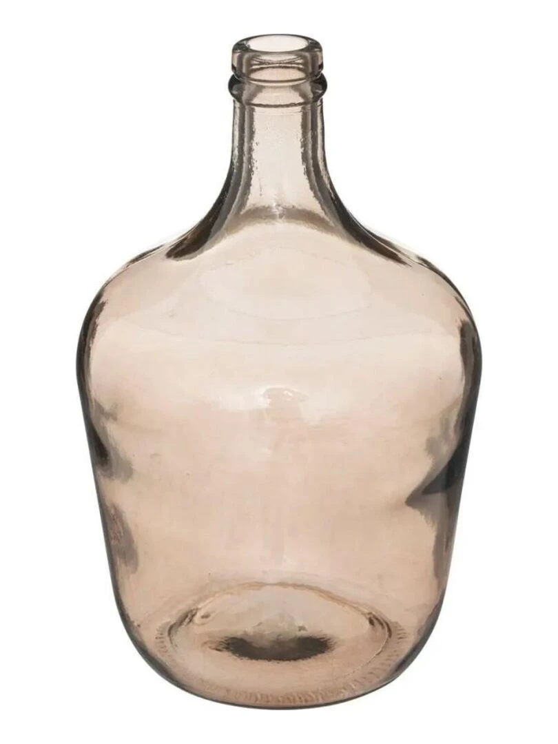 Dame Jeanne verre recyclé fumé H30 Beige