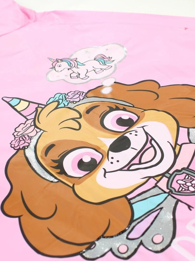 La Pat' Patrouille   Impermeable fille imprimé La Pat' Patrouille   Rose