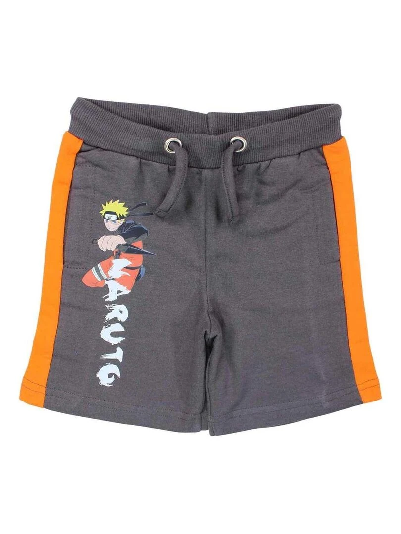 Disney Short garçon imprimé Naruto en coton Gris