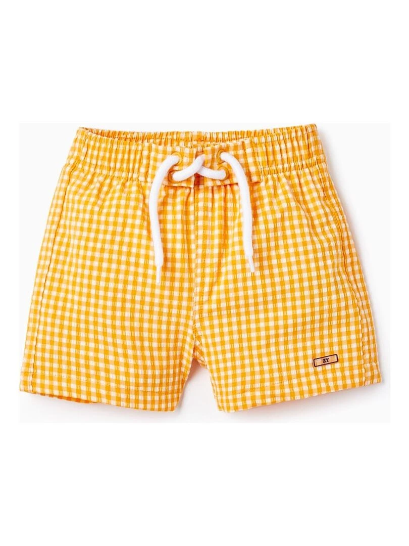Short de Bain à Carreaux Vichy pour Bébé Garçon MATISSE Jaune