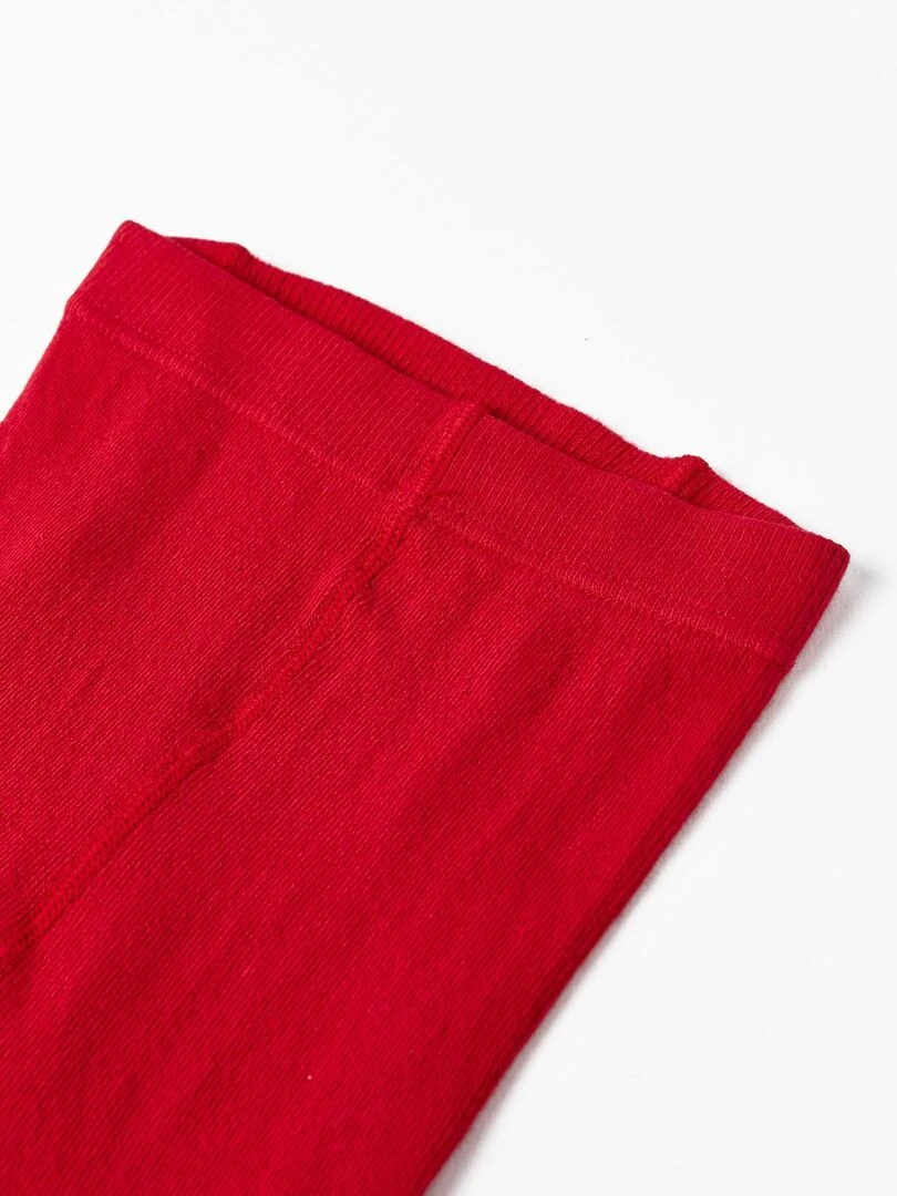 Collants en maille anti bouloches pour fille ROYALS OFF DUTY Rouge foncé