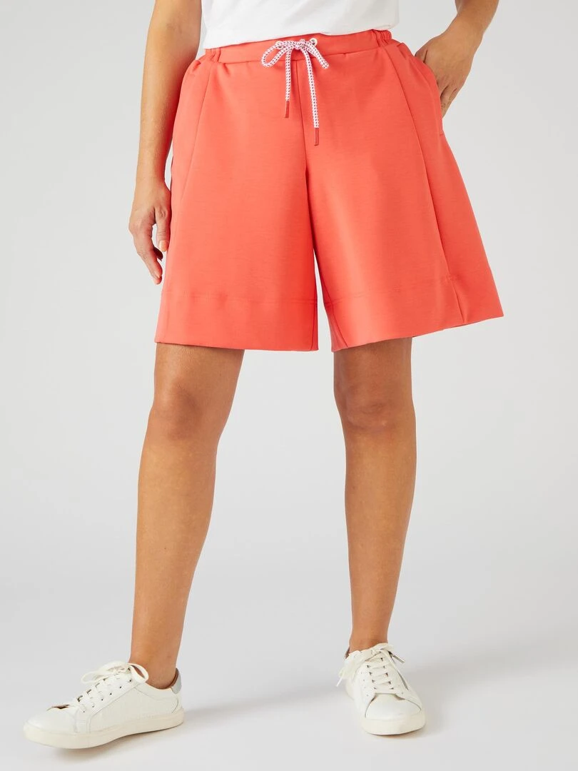 Bermuda ample maille douce Happy D. by Damart Orange corail