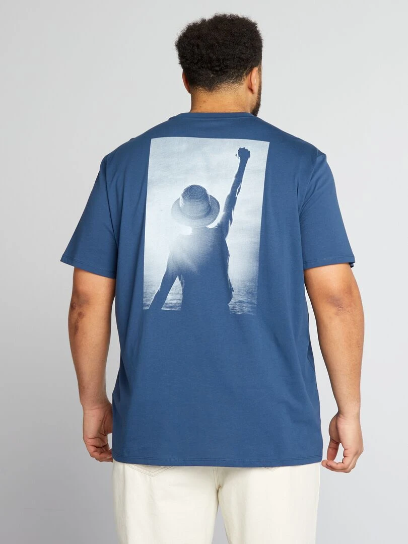 T shirt 'One Piece' à col rond Bleu