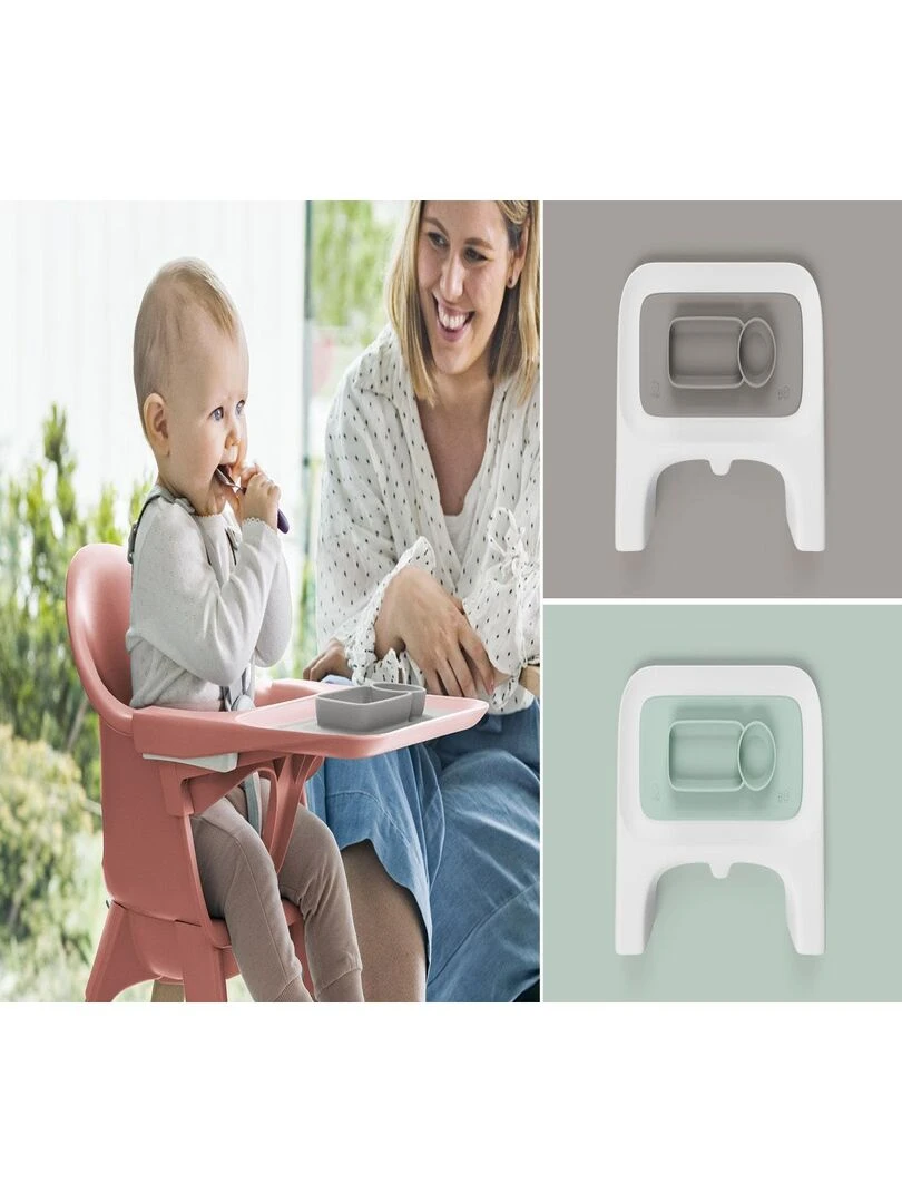 Compartiment ezpz pour tablette Clikk™ Soft Gris Gris