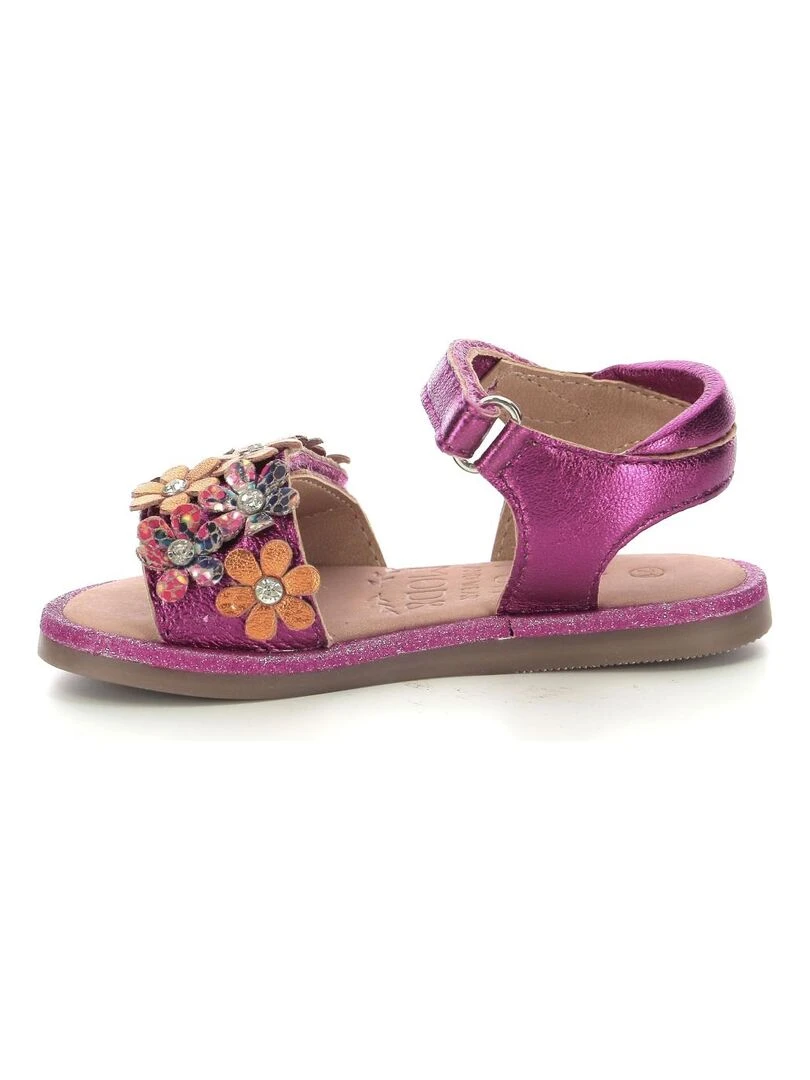 Sandales Cuir Parlotte   Rose fushia