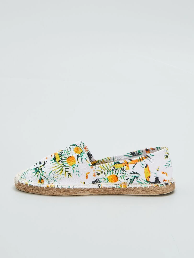 Espadrilles tropical   Blanc/vert