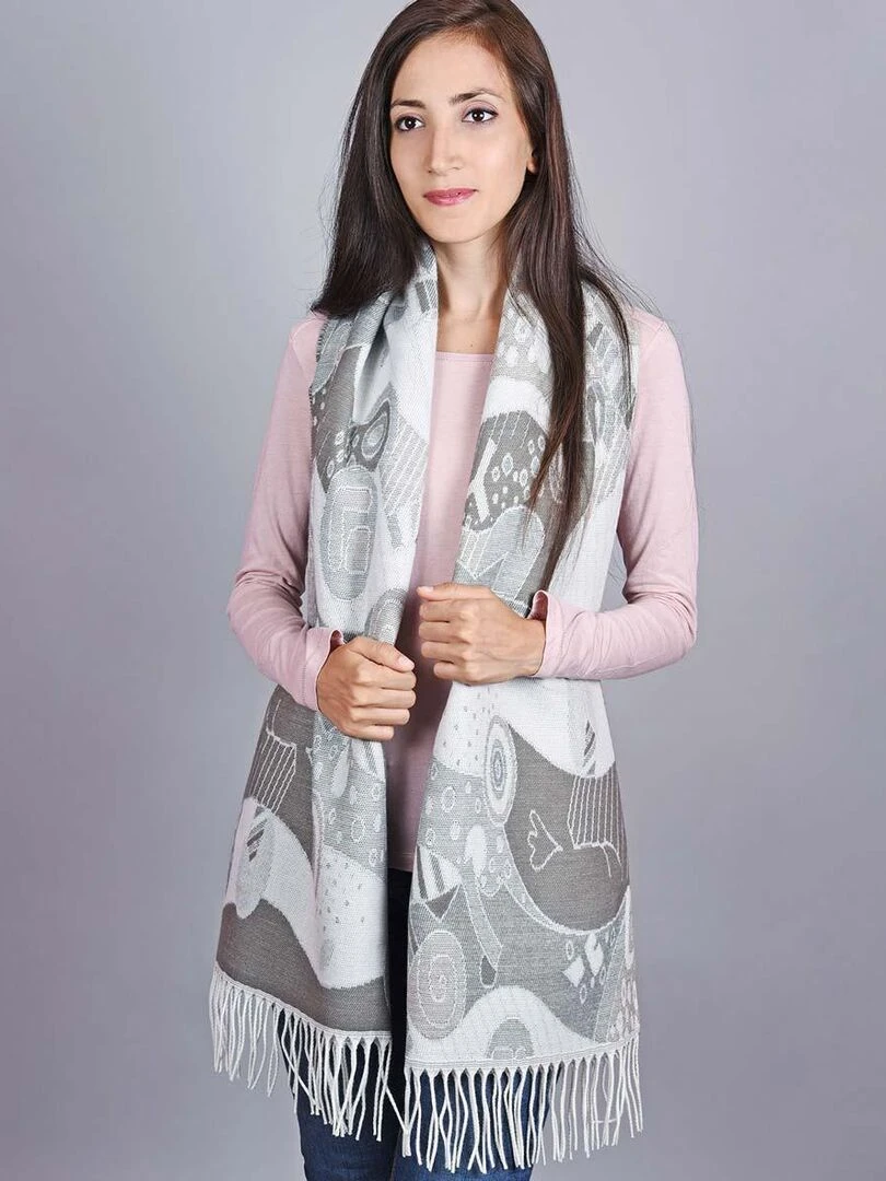 Châle Betsy Fabriqué en France Gris