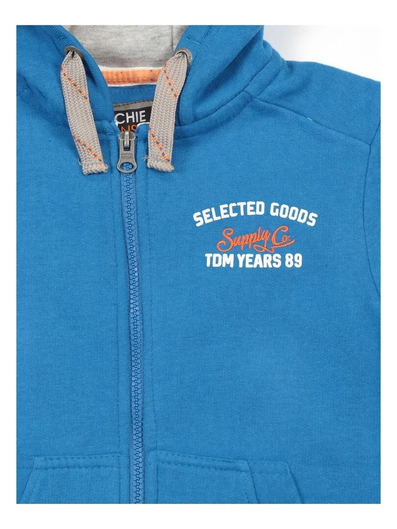 SWEAT ZIPPE CAPUCHE WIDY BOY Bleu roi