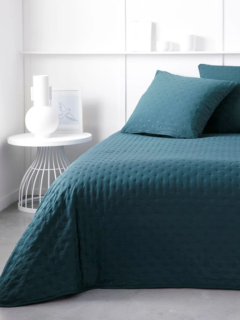Couvre lit boutis  'ESSENTIAL' 'TODAY'   Vert foncé