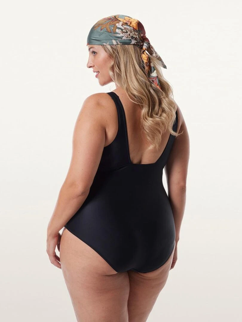 Maillot une pièce PORQUEROLLES   Brigitte Bardot Bain   Noir