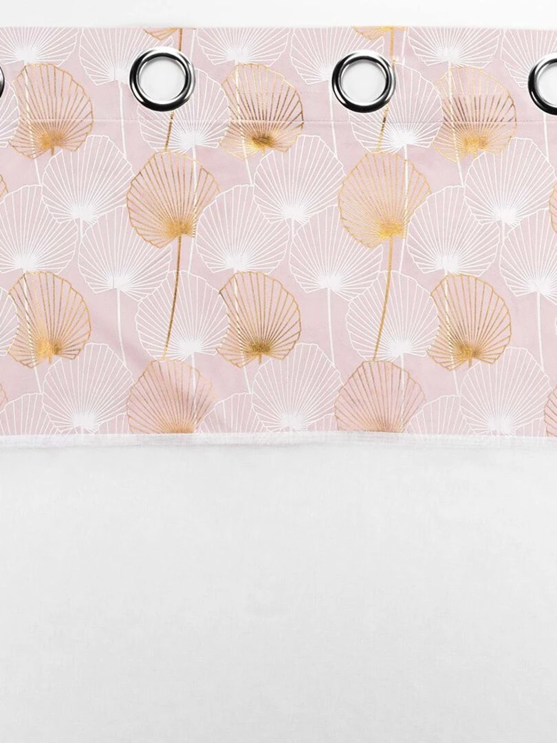 Voilage à œillets 140x240 sable top velours or Clairine rose   Rose