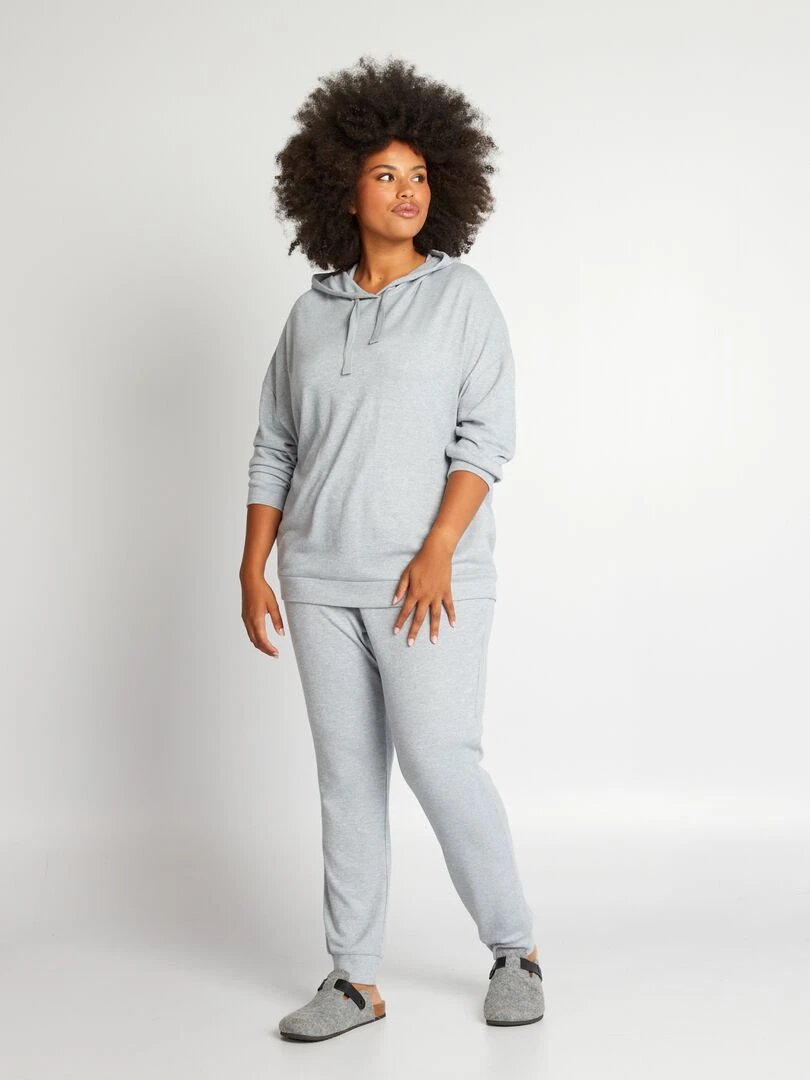 Haut de pyjama maille douce   Sweat   Bleu/gris