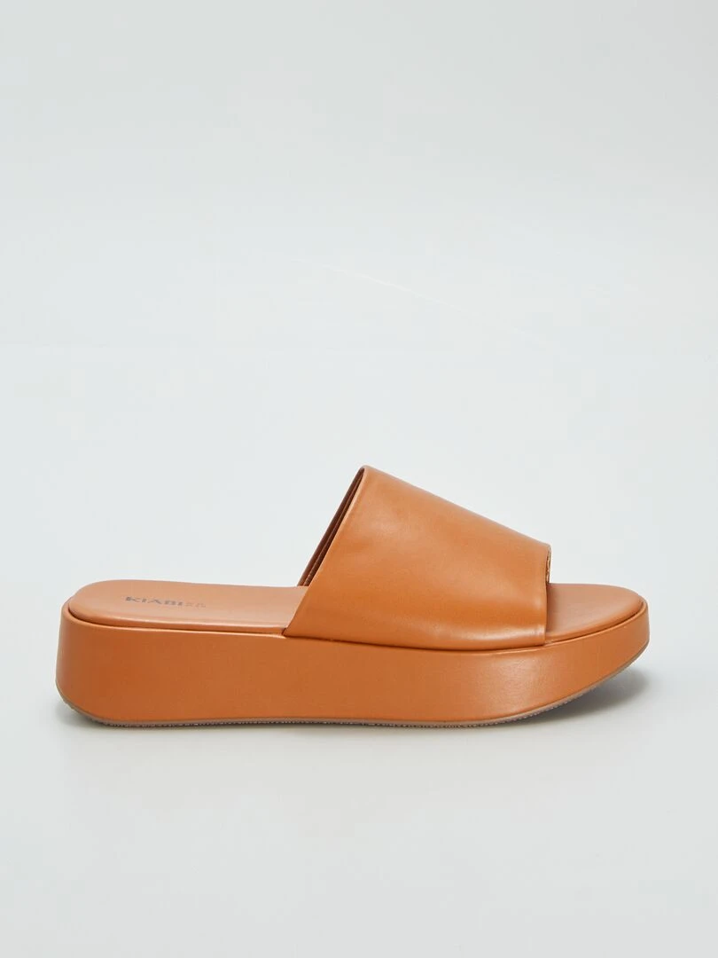 Sandales à semelles compensées Marron
