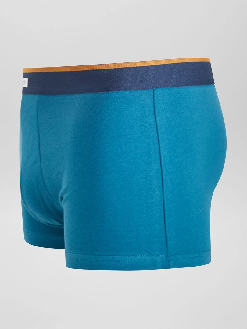 Lot 3 boxers stretch   Bleu canard