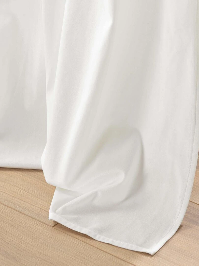 Rideau à œillets imitation fourrure   Beige