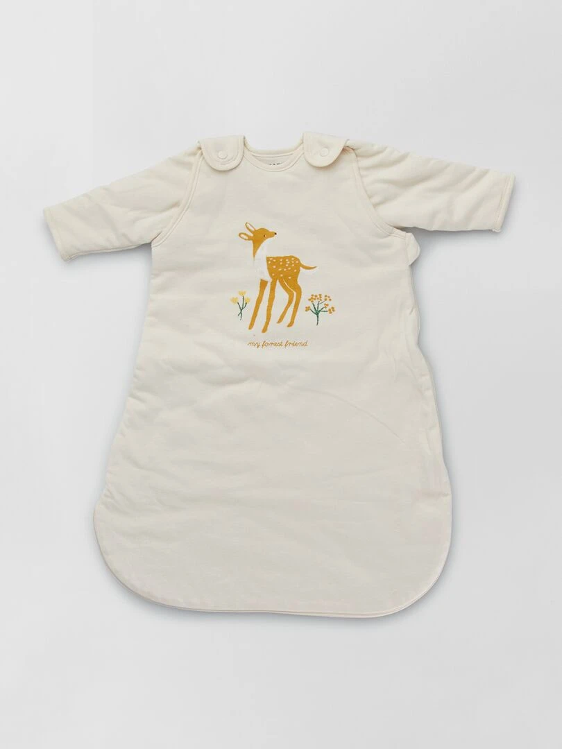 Gigoteuse en jersey manches amovibles   Ecru