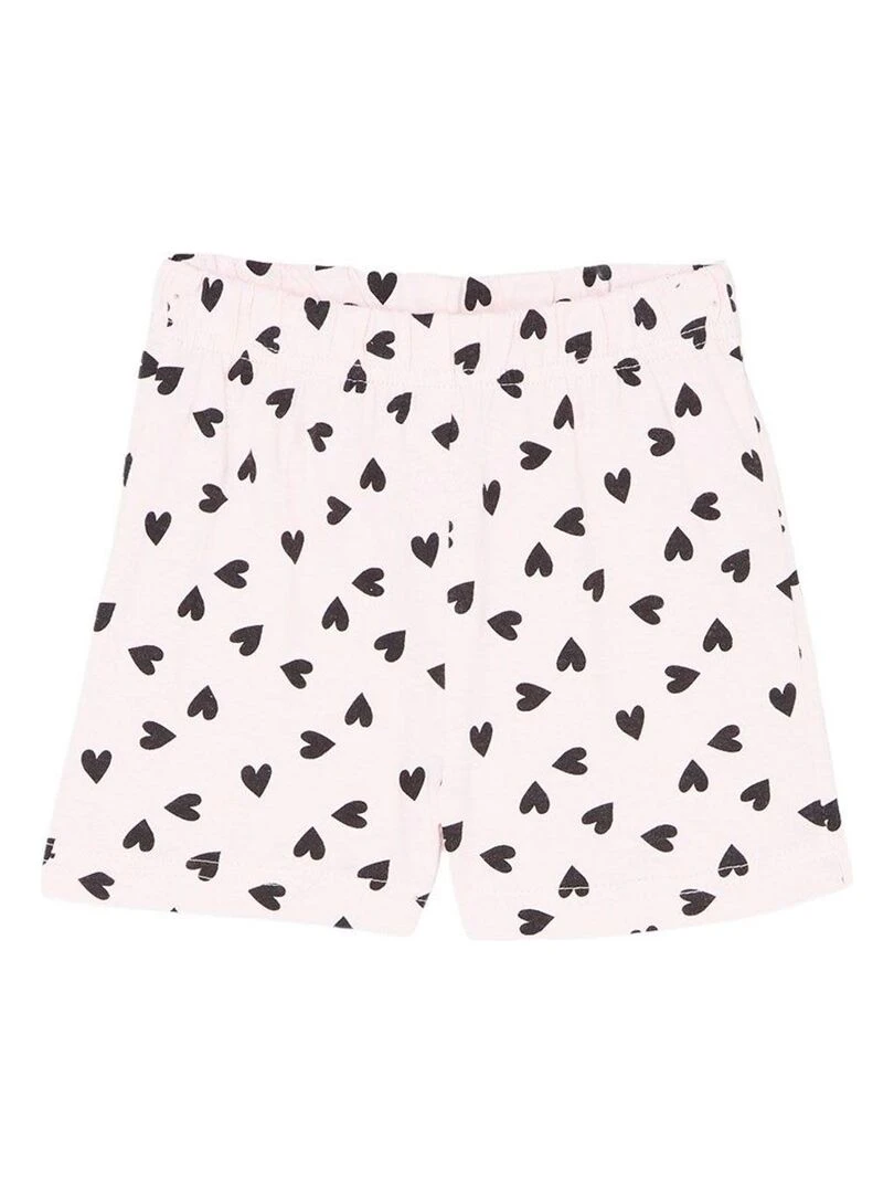 Tom et Jerry   Ensemble T shirt short fille Imprimé Tom Et Jerry   Rose