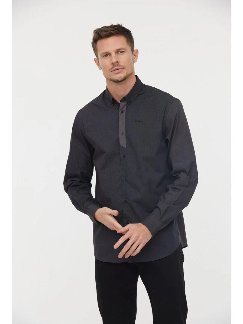 Lee Cooper Chemise manches longues coton regular DINOZO gris anthracite