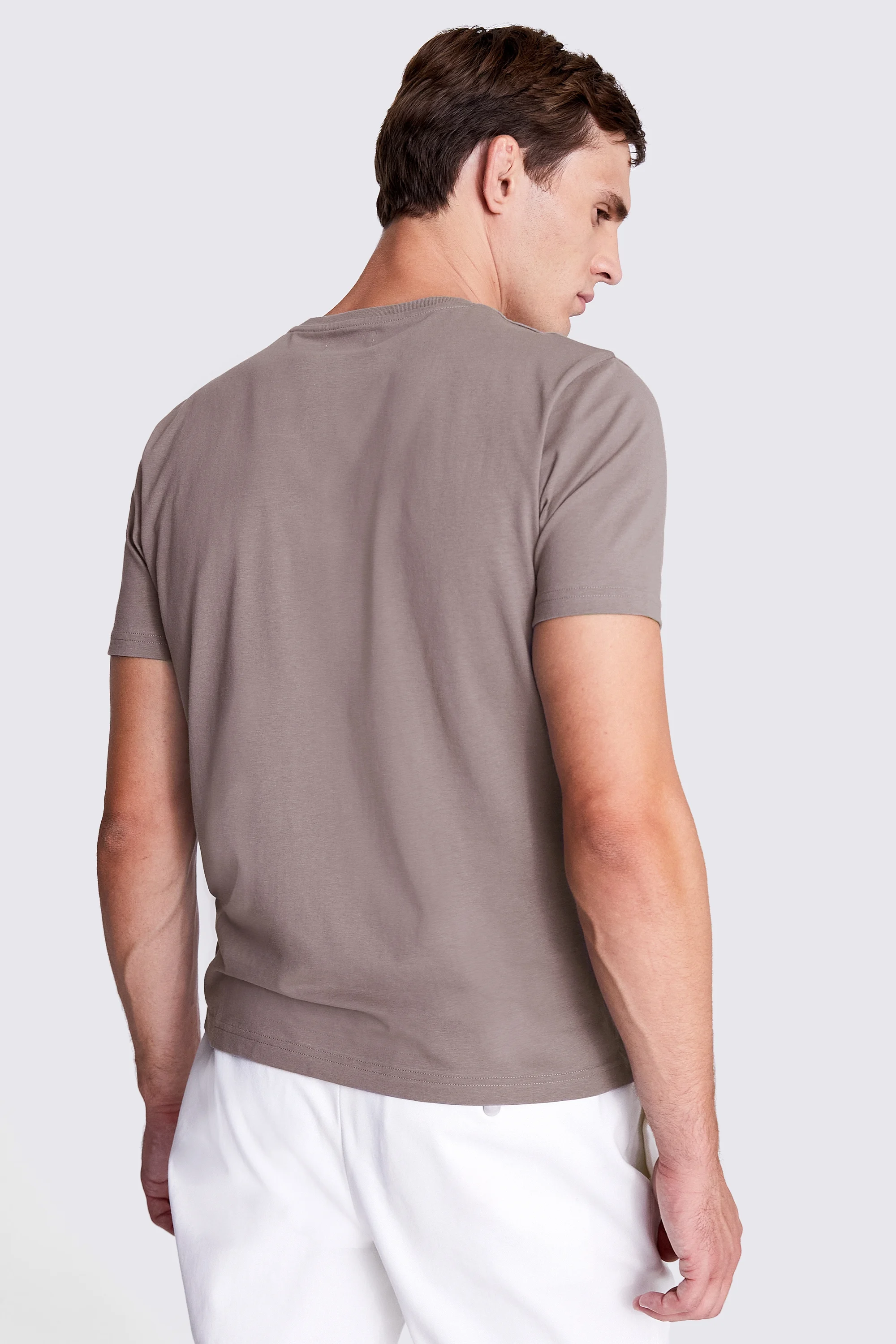 Dark Taupe Crew-Neck T-Shirt   Buy Online at Moss