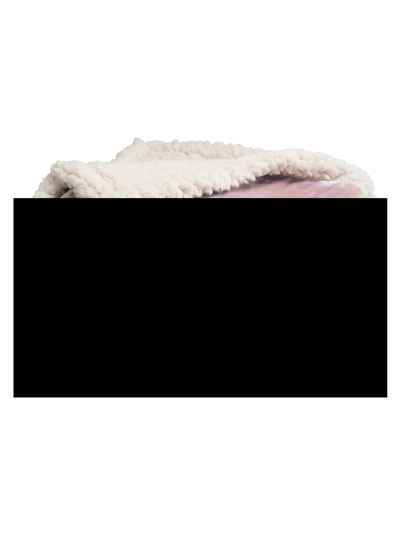 Couverture moelleuse bi matière Rose Rose