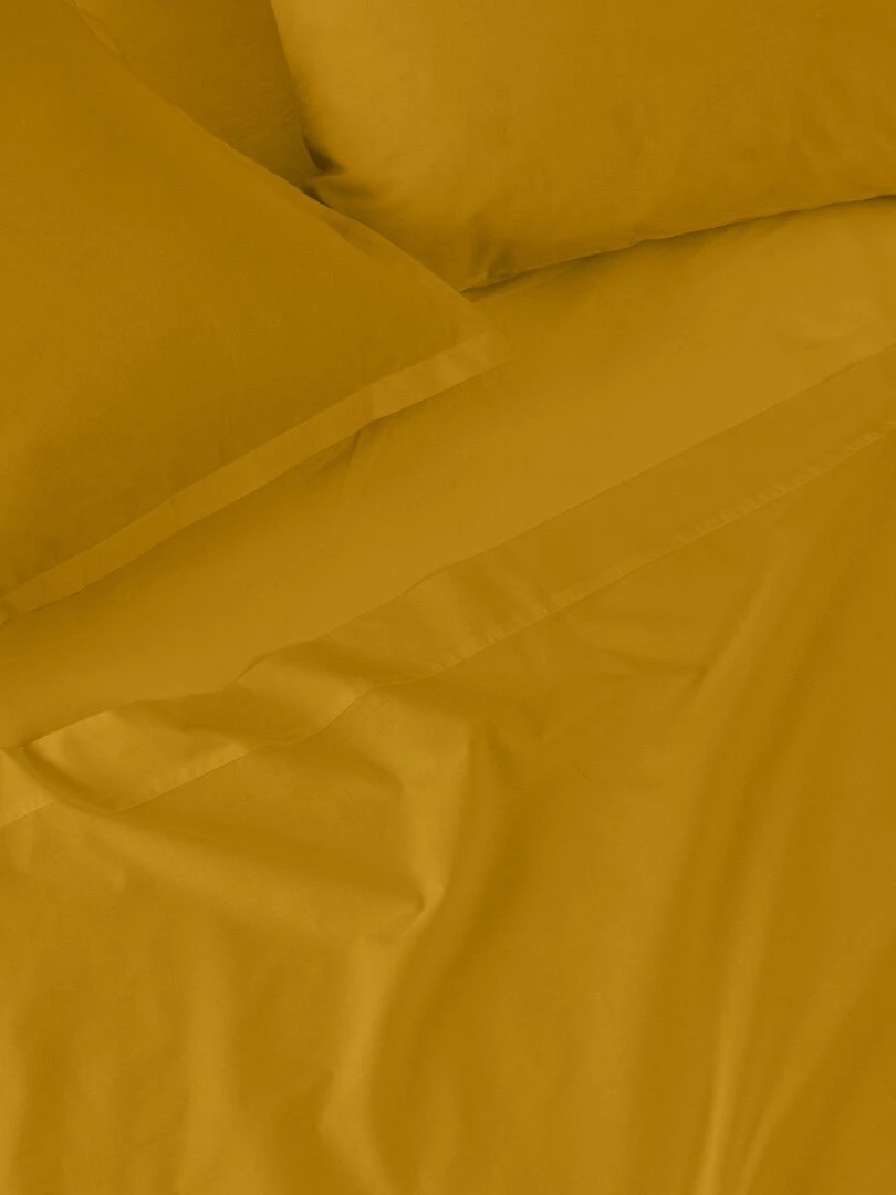Drap housse Basic "Happyfriday" Moutarde