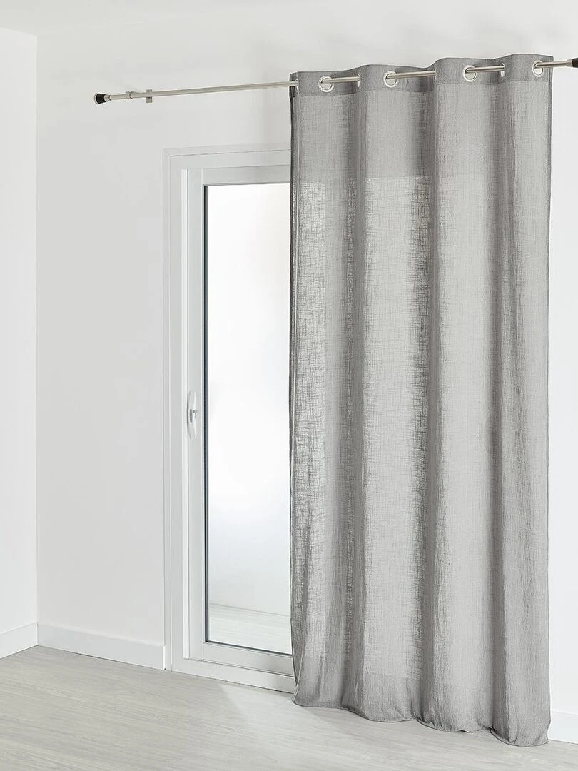 Voilage Effet gaz de coton Gris clair
