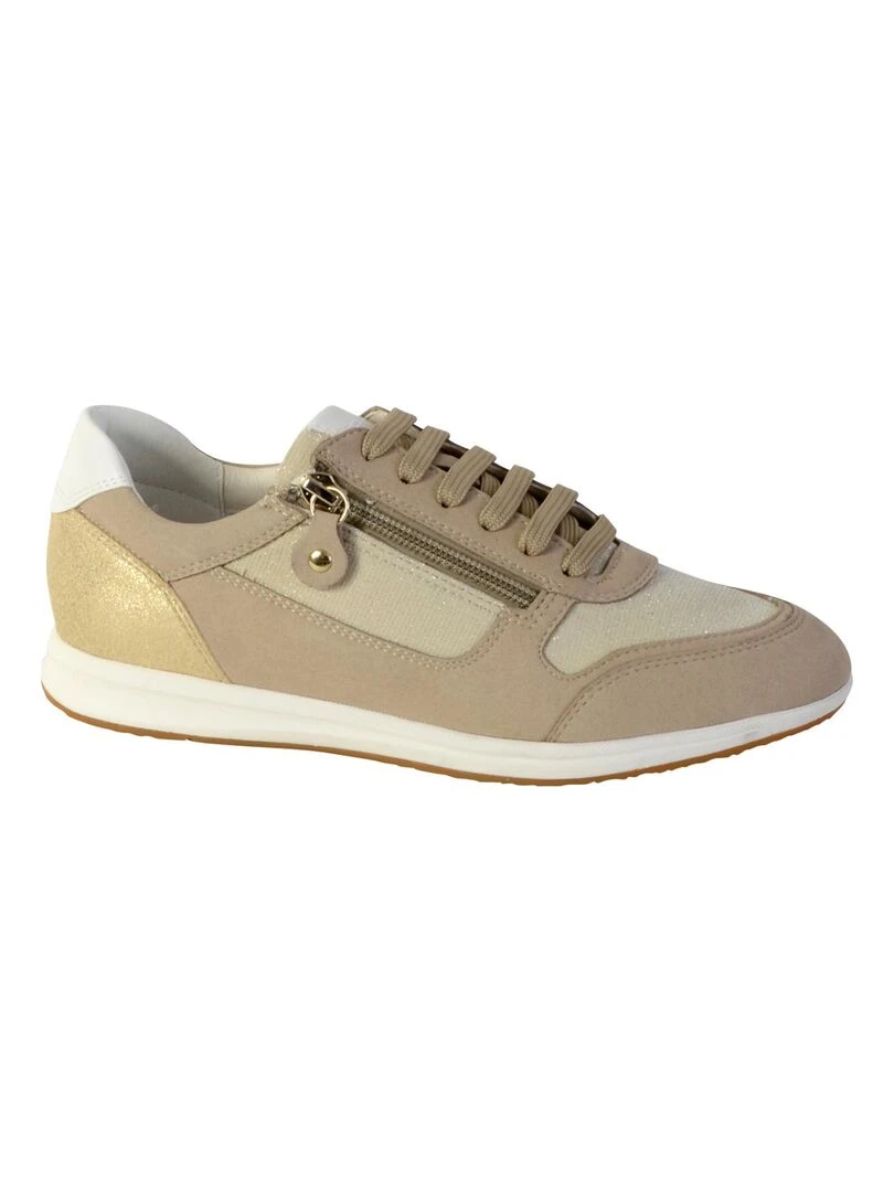 Basket Geox D Avery A GLIT.TEXT+SYNT.SUE Beige
