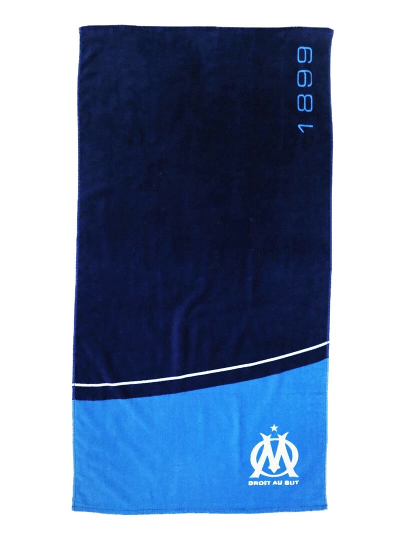 Drap de plage imprimé 100% coton OM CURVE Bleu