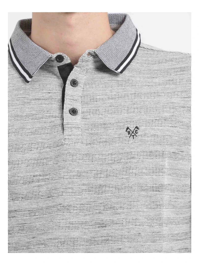Polo manches longues pur coton PLAMOTO   Ecru