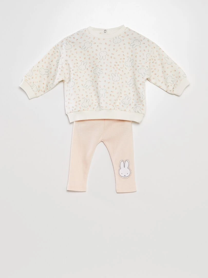 Ensemble sweat 'lapin' + legging 2 pièces Rose