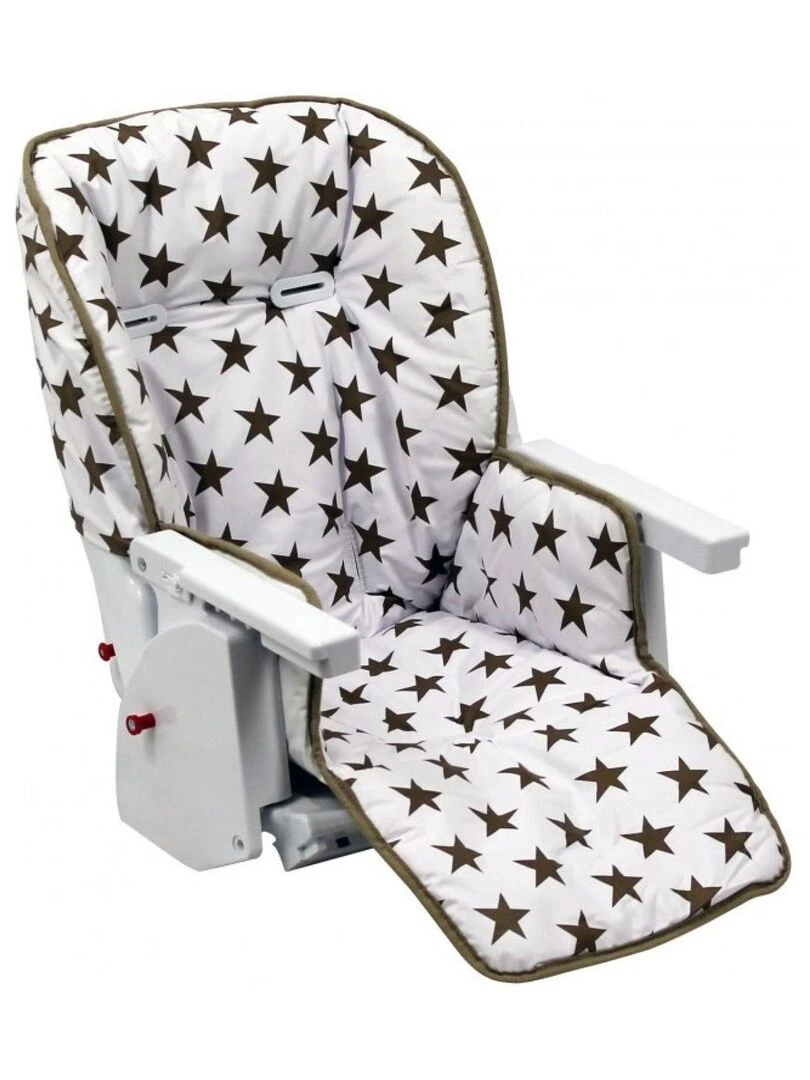Housse d'assise pour chaise haute bébé enfant gamme Ptit Monsieur Bébé Marron