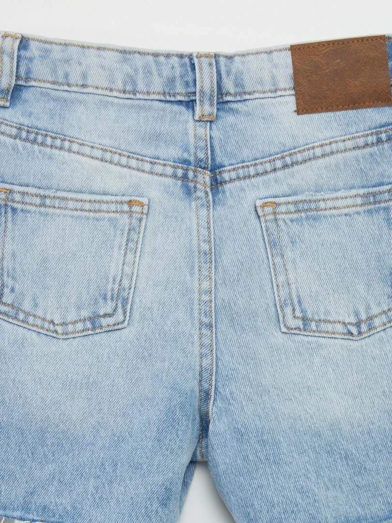 Short en jean effilé   Bleu
