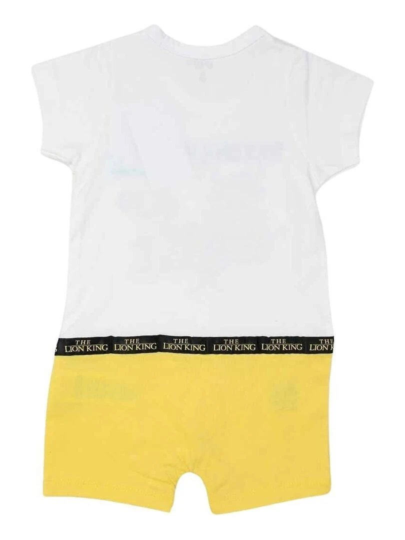 Disney Combishort bébé garçon imprimé Le Roi Lion en coton Jaune