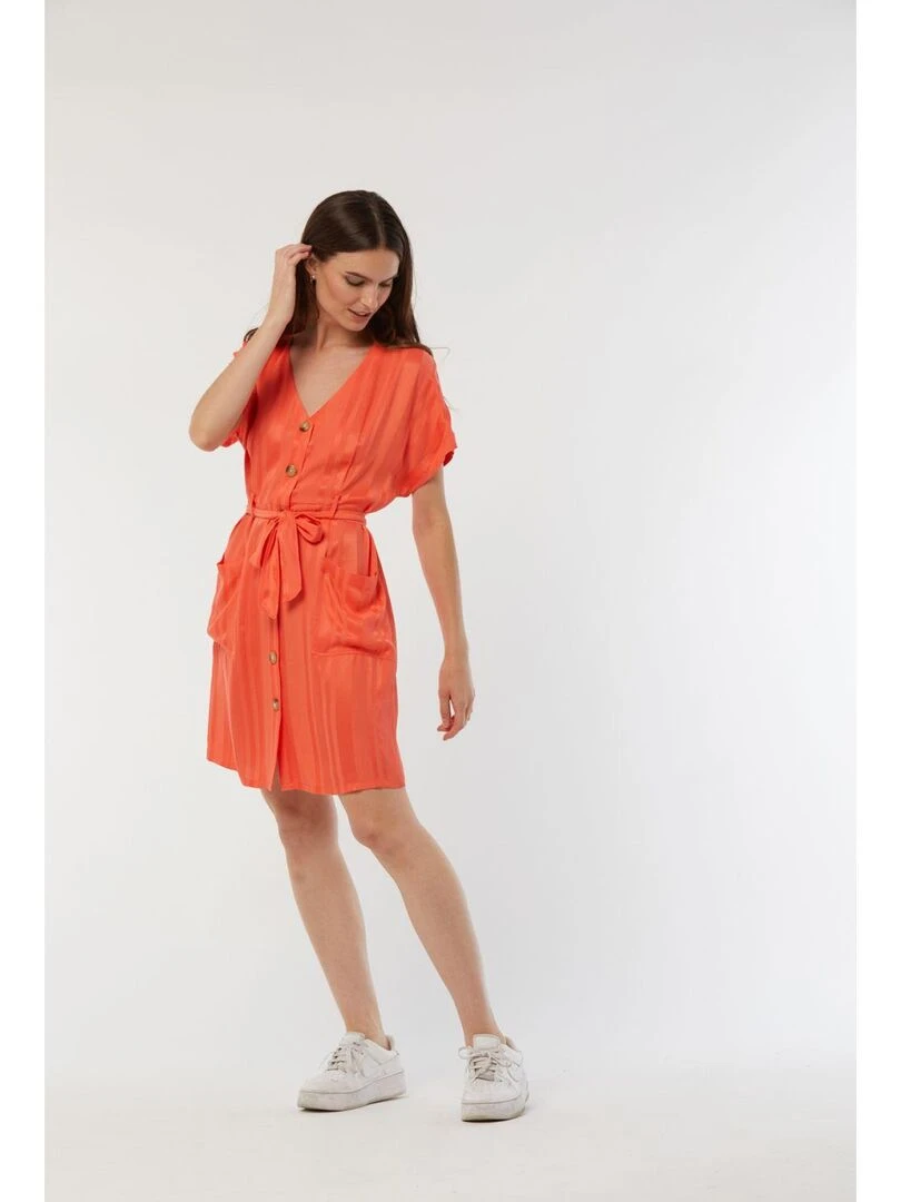 Lee Cooper   Robe manches courtes lyocell  LUZIA   Orange