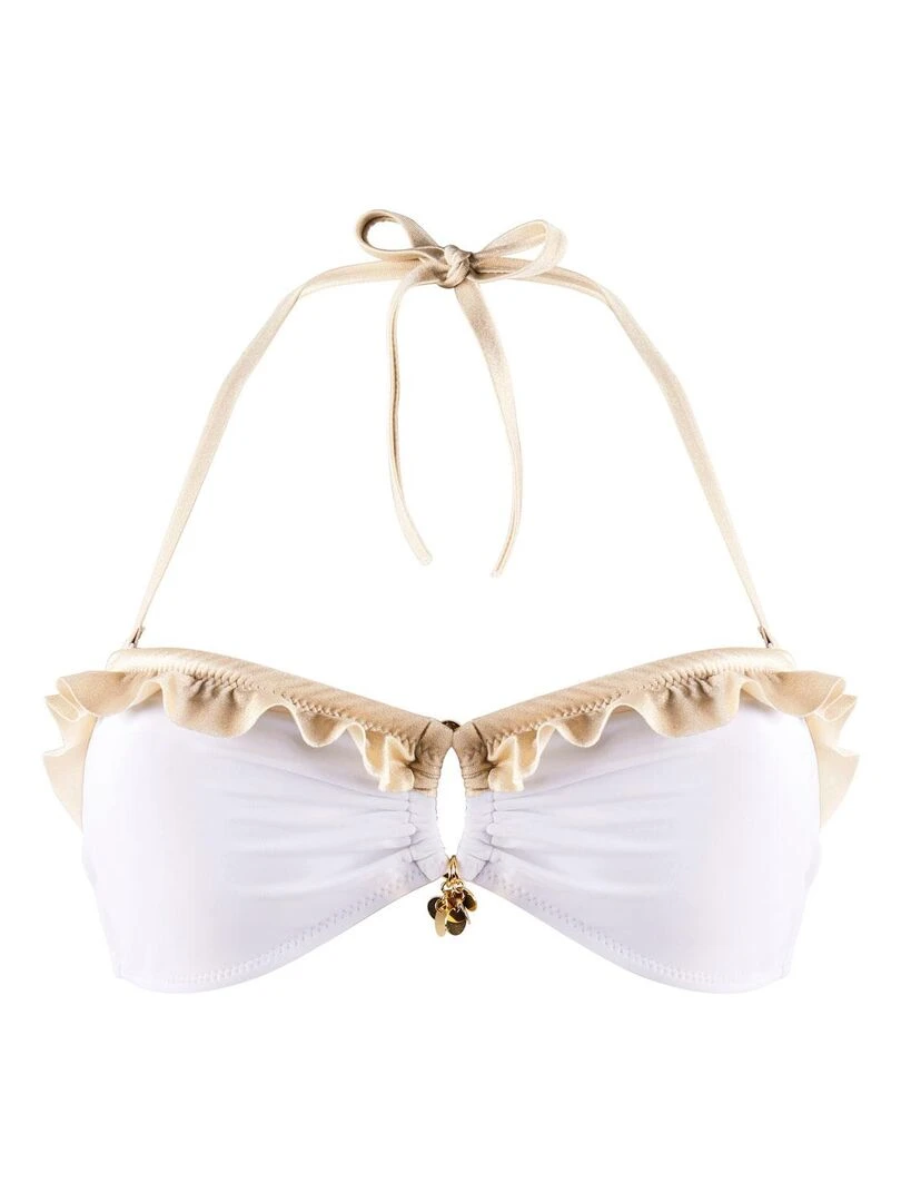 Haut de maillot bandeau PALM BEACH Brigitte Bardot Bain Blanc