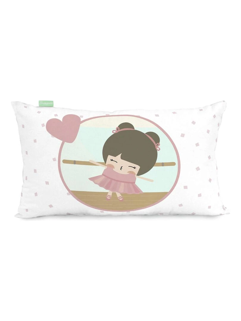 Housse de coussin Dancing "Happyfriday" Blanc