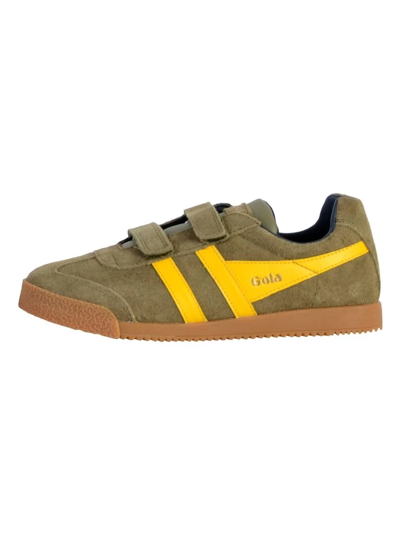 Basket Cuir Enfant Gola Barrier Strap Kaki