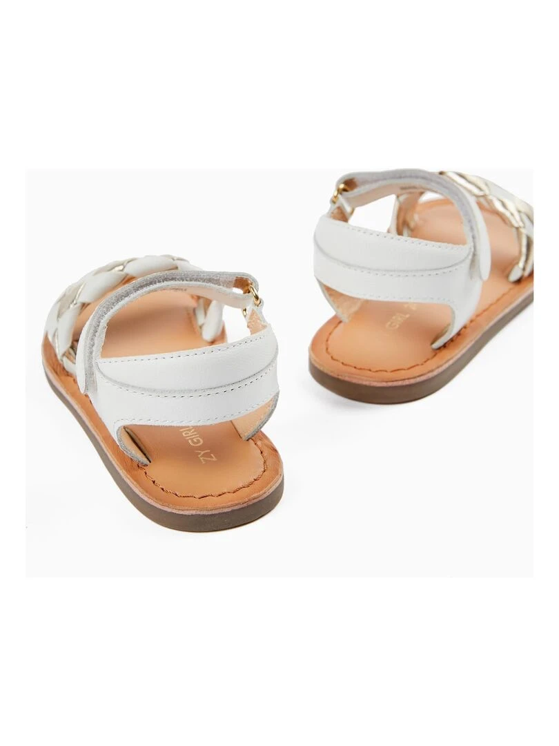 Sandales en Cuir Fille   SPECIAL DAYS   Blanc