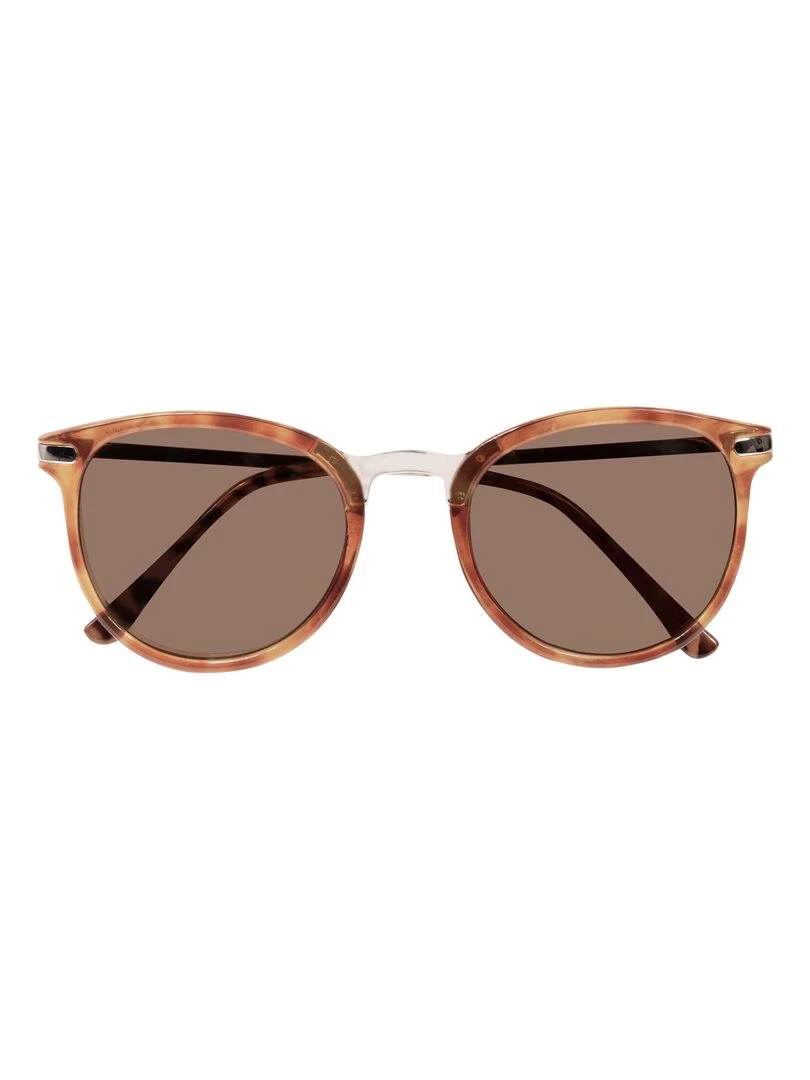 Lunettes de Soleil mixte branches fines Marron