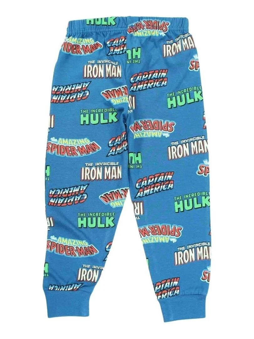 Avengers   Pyjama garçon imprimé Avengers en coton   Bleu