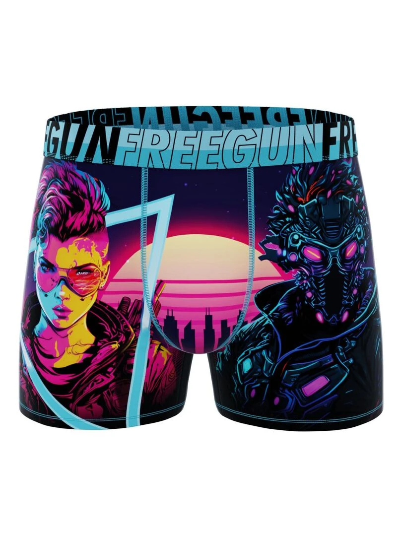 Lot de 3 boxers enfant Garantie 2 ans Cyber Freegun   Bleu