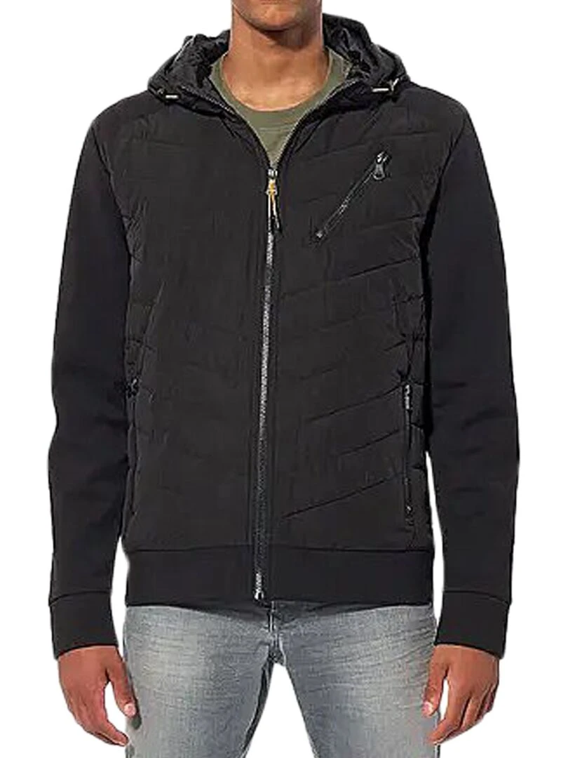 Sweat Zippé à Capuche Kaporal Vito Noir