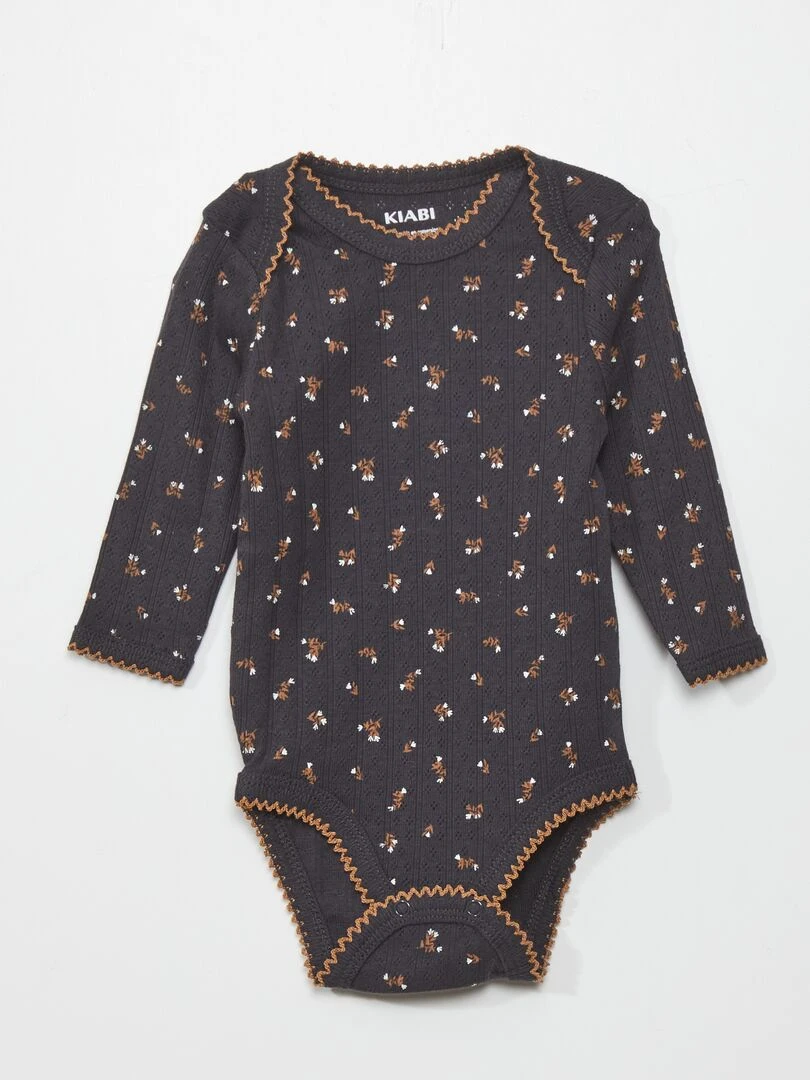 Bodies pur coton   Noir/Ecru