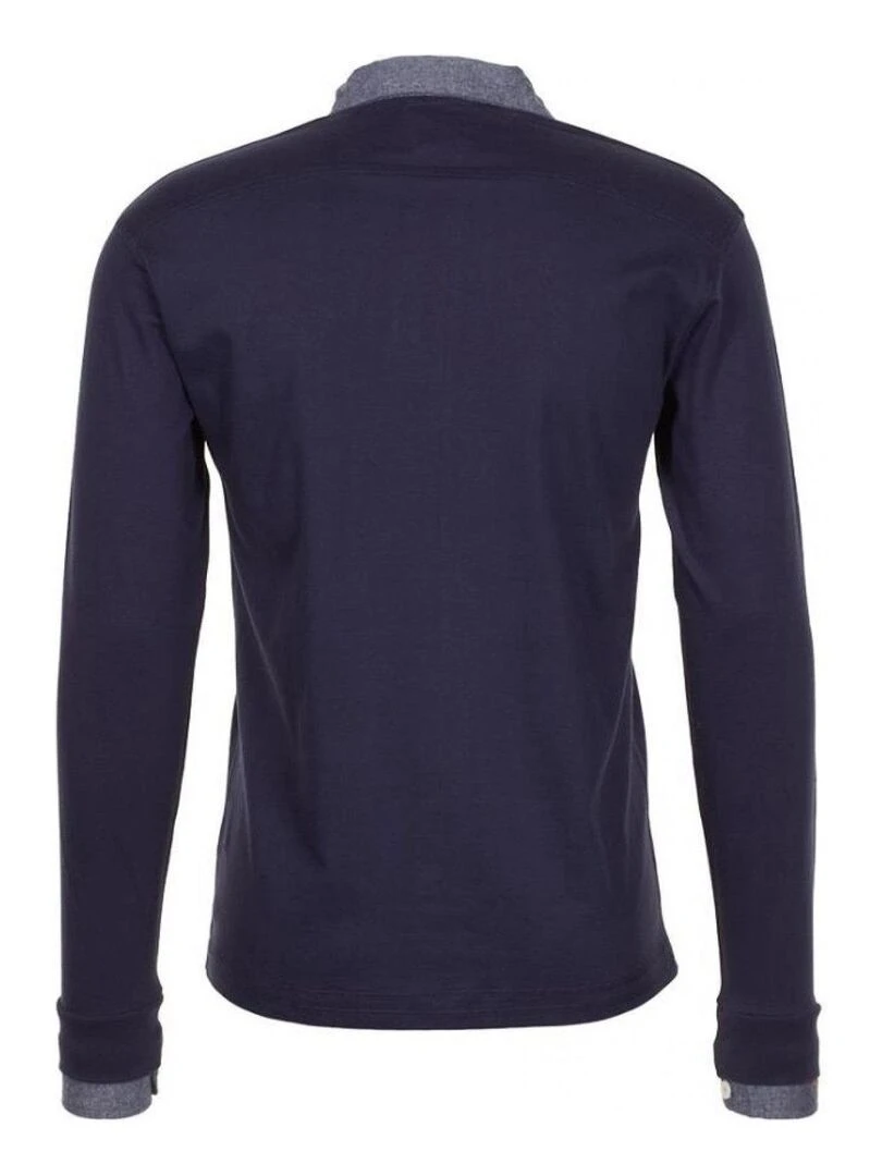 Polo manches longues homme CAZBI HARRY KAYN Bleu marine