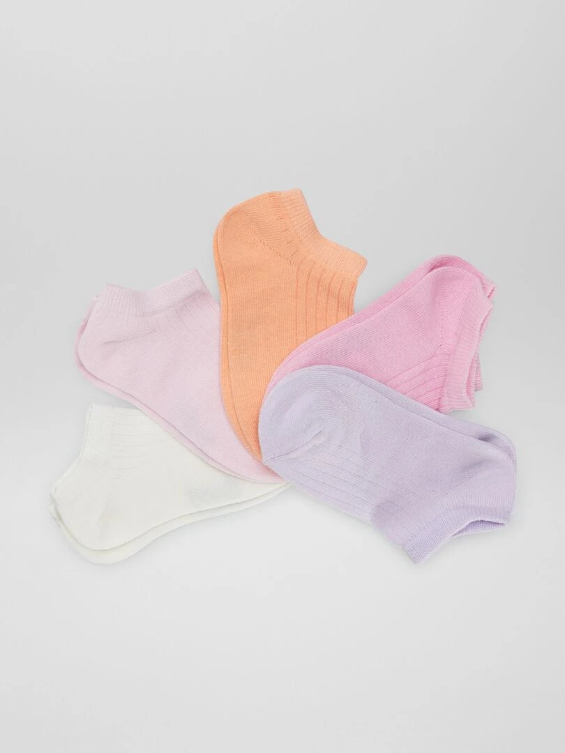 Lot de 5 paires de chaussettes Rose