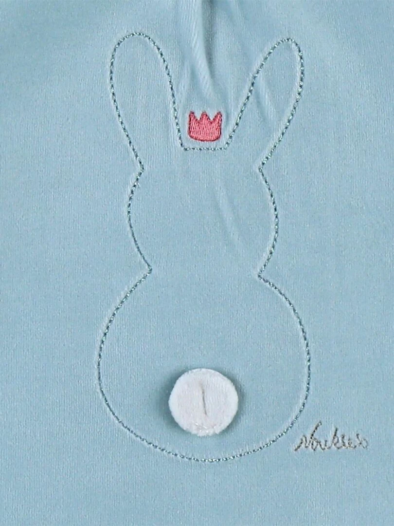 Pyjama 2 pièces en velours et jersey  rose/aqua   Noukie's   Gris