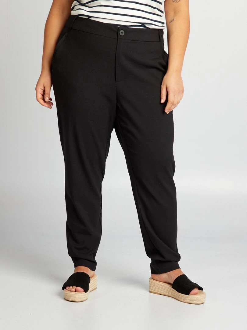Pantalon fluide droit 'Only Carmakoma' noir